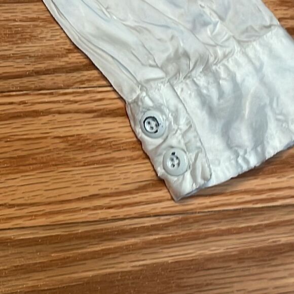 Urban Outfitters White Top, Blouse, Drawstring Waist, Long Sleeve Shirt, Large - Picture 3 of 7